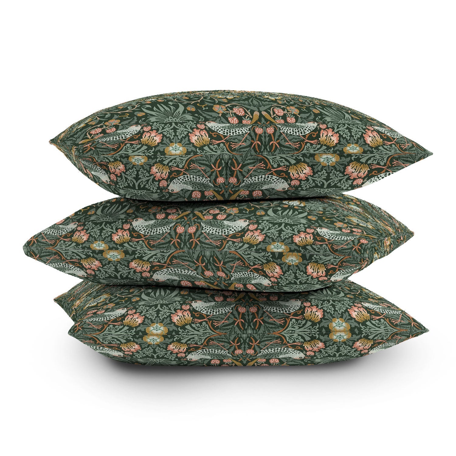 DENY Designs Strawberry Thief Green Outdoor Throw Pillow