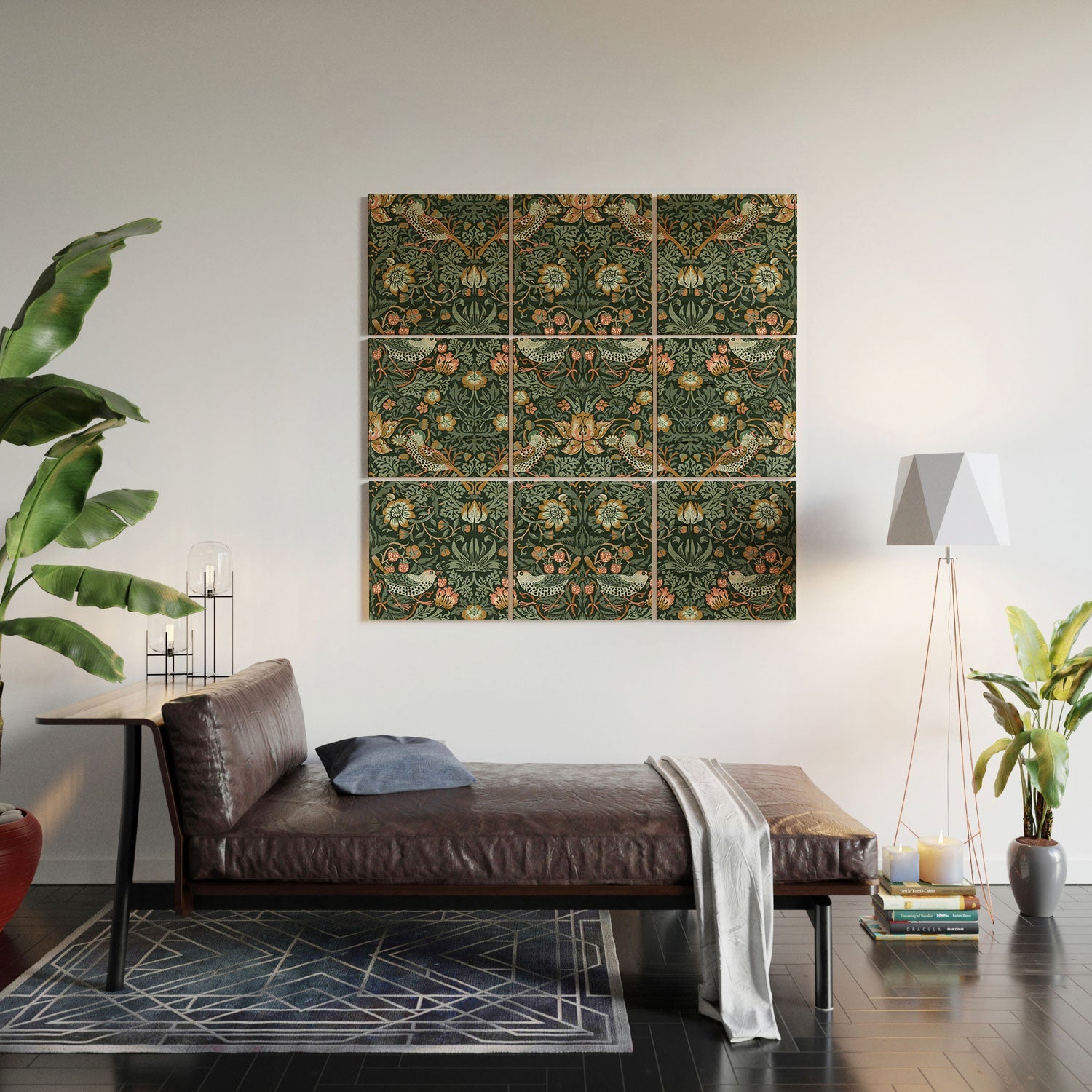 DENY Designs Strawberry Thief Green Wood Wall Mural