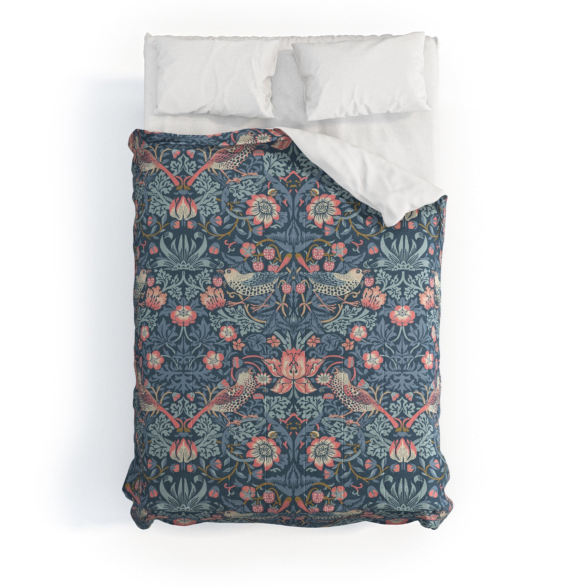 DENY Designs Strawberry Thief Navy Pink Comforter