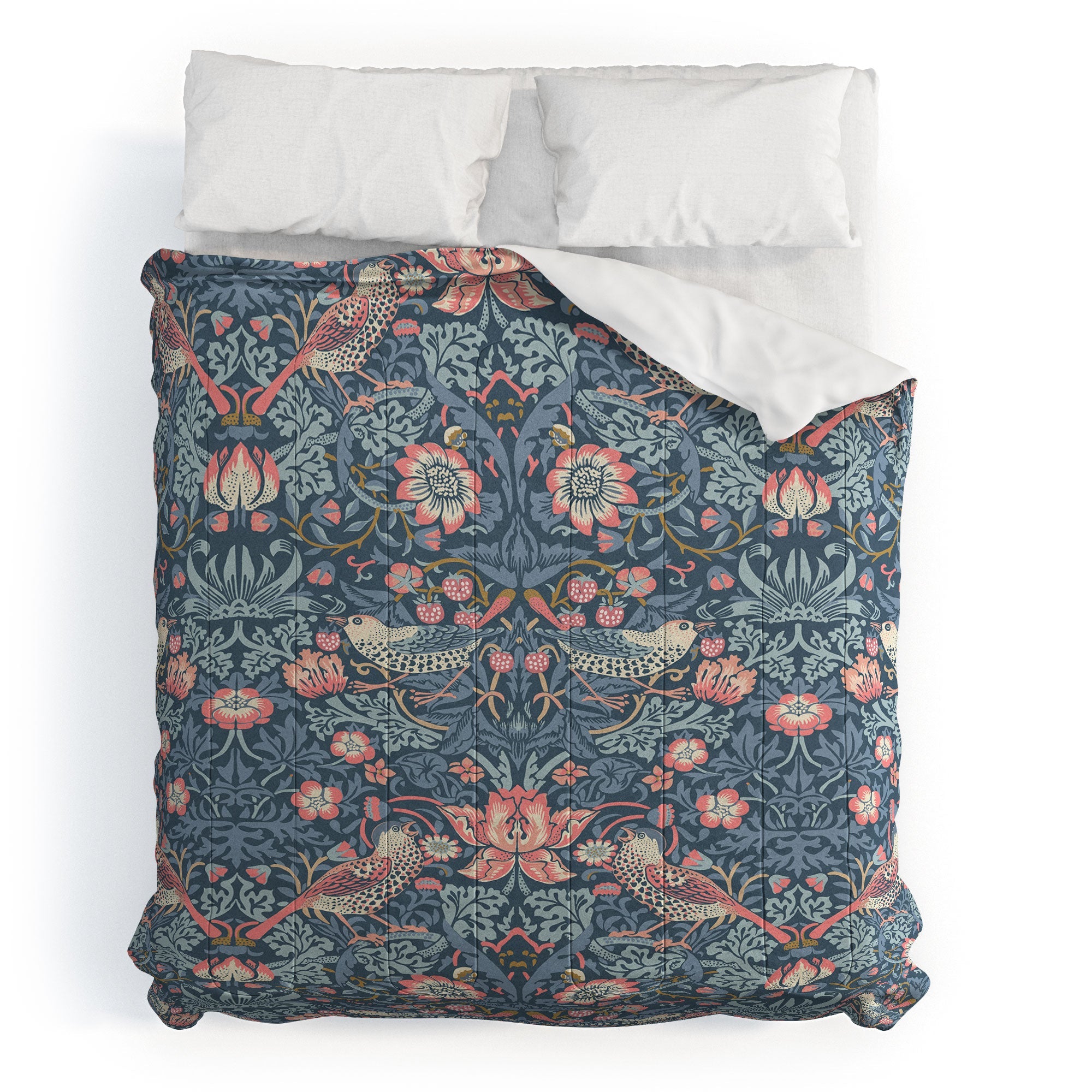 DENY Designs Strawberry Thief Navy Pink Comforter
