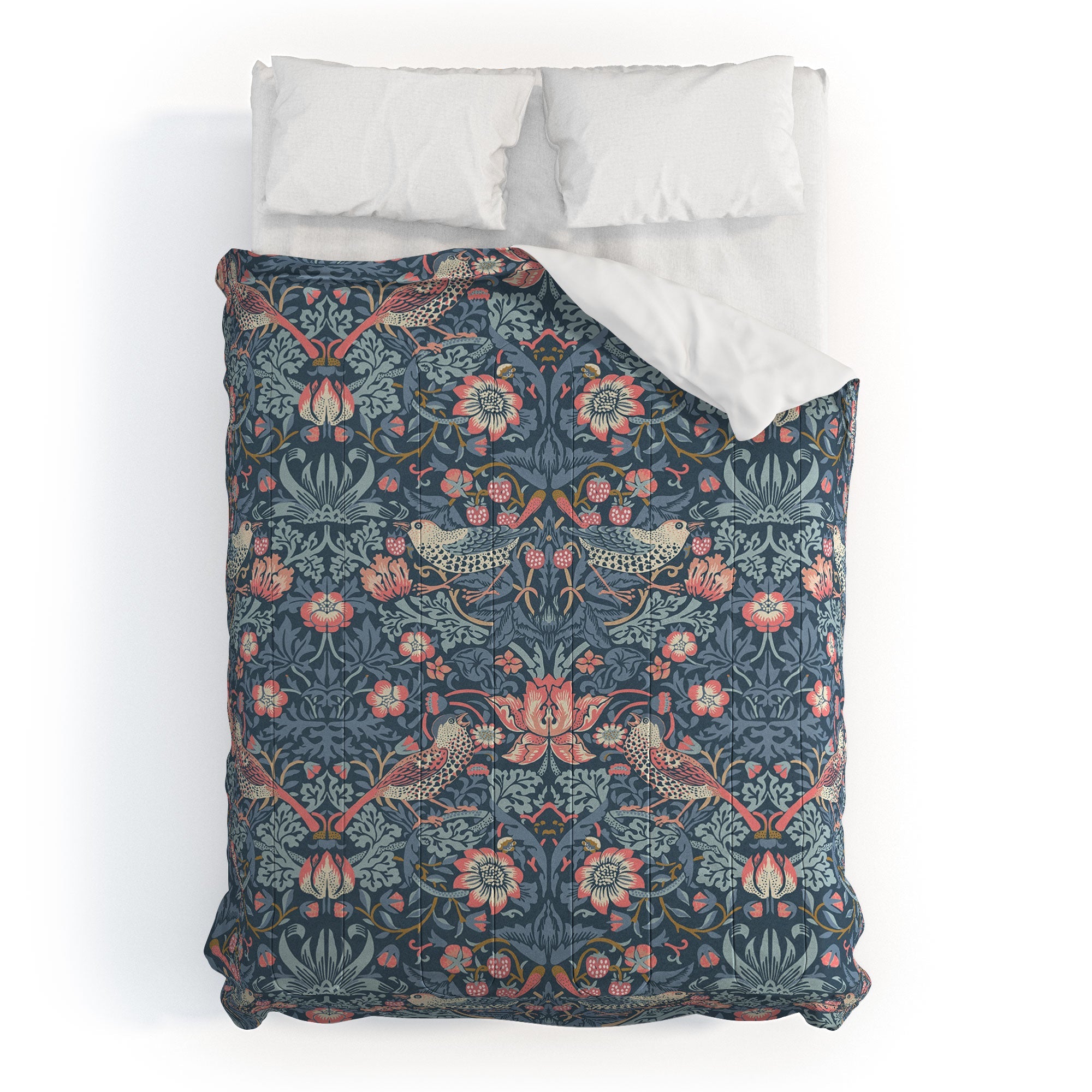 DENY Designs Strawberry Thief Navy Pink Comforter