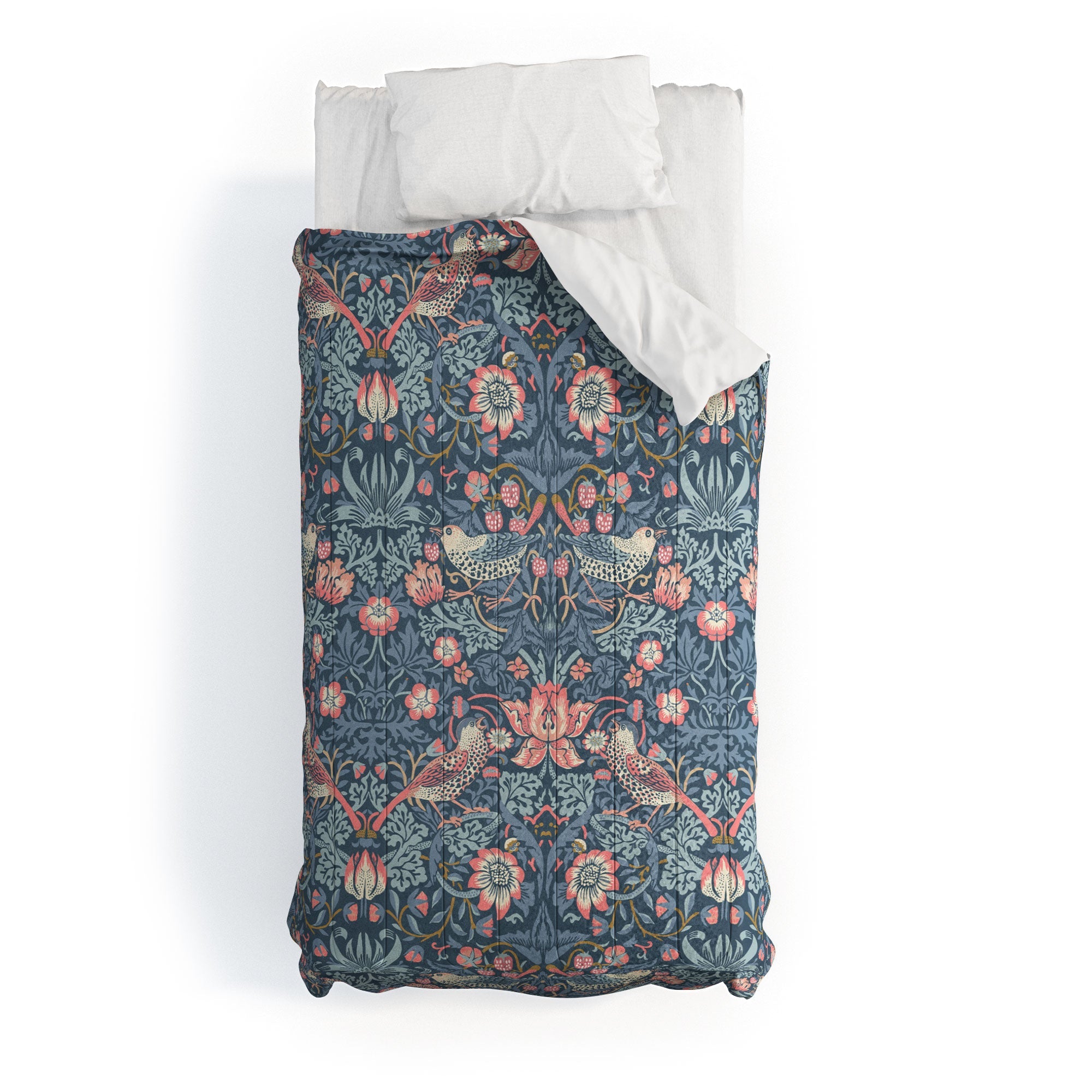 DENY Designs Strawberry Thief Navy Pink Comforter