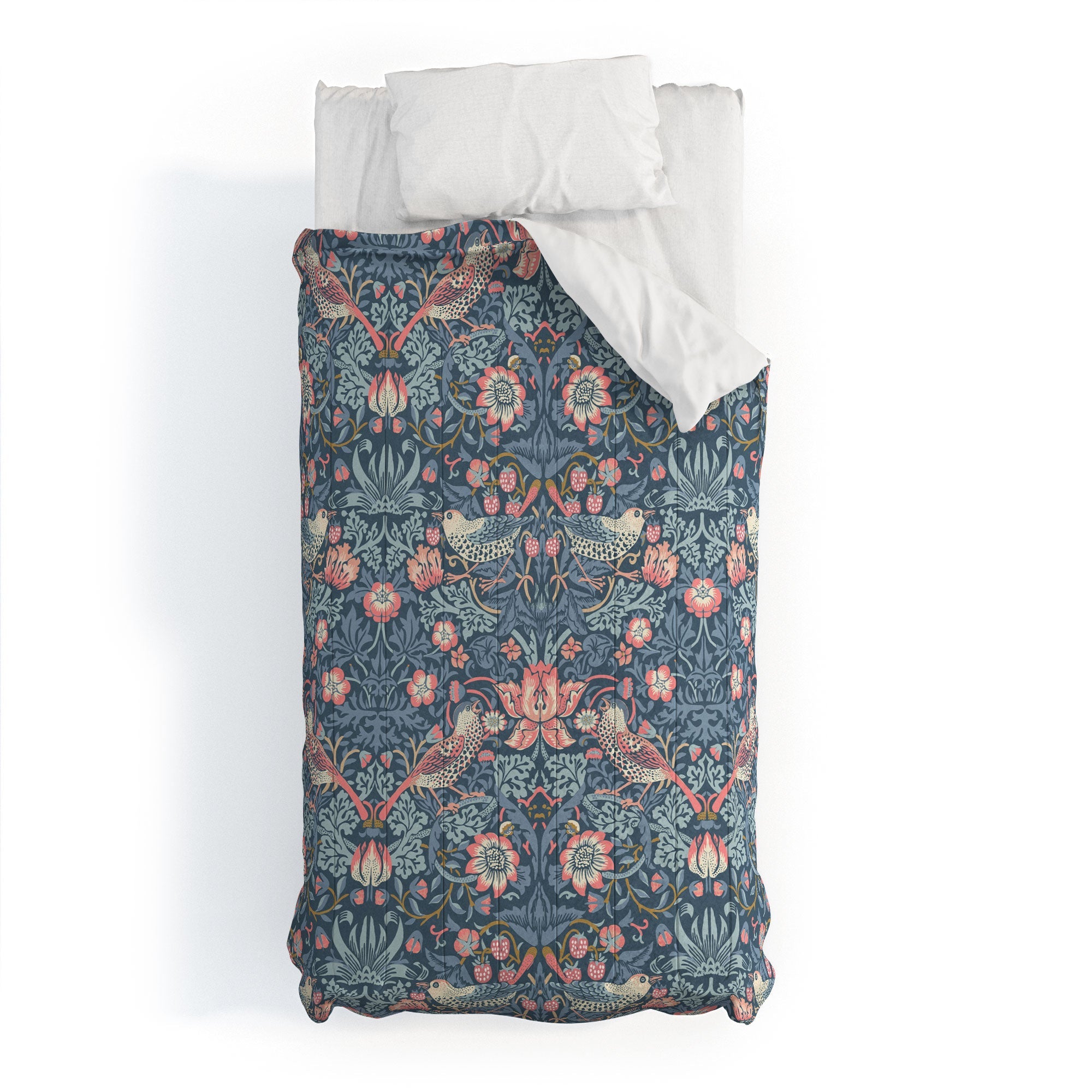 DENY Designs Strawberry Thief Navy Pink Comforter