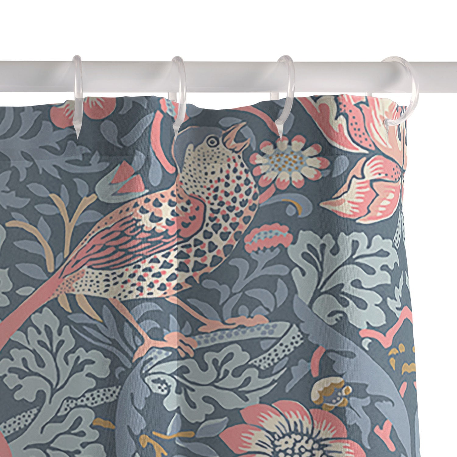 DENY Designs Strawberry Thief Navy Pink Shower Curtain