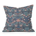 DENY Designs Strawberry Thief Navy Pink Throw Pillow