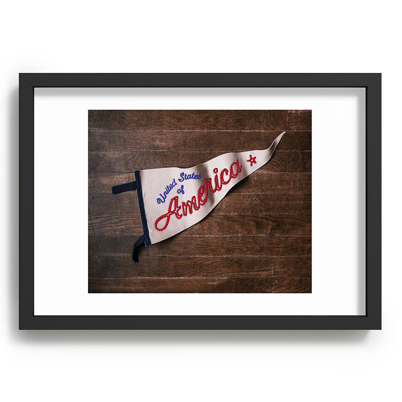 DENY Designs USA Stitched Pennant Recessed Framing Rectangle