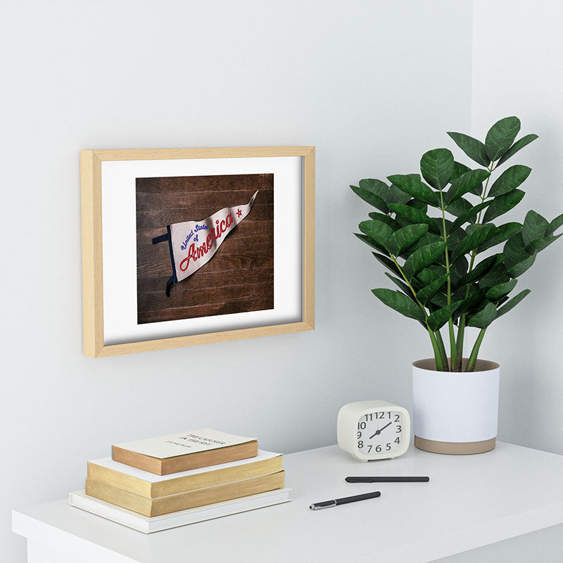 DENY Designs USA Stitched Pennant Recessed Framing Rectangle