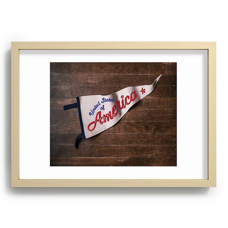 DENY Designs USA Stitched Pennant Recessed Framing Rectangle