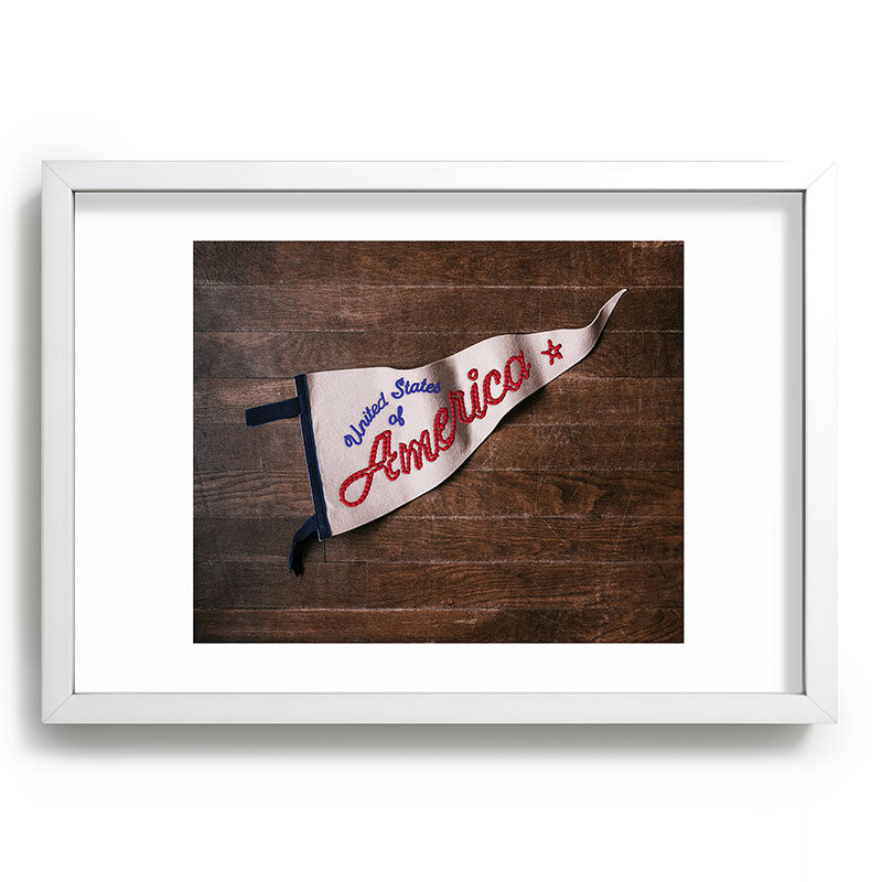 DENY Designs USA Stitched Pennant Recessed Framing Rectangle