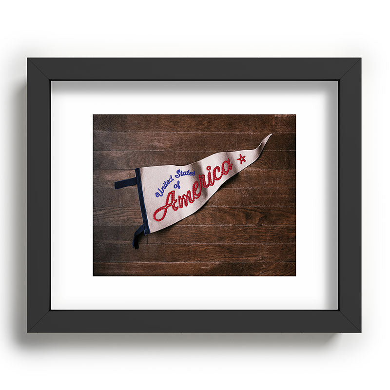 DENY Designs USA Stitched Pennant Recessed Framing Rectangle