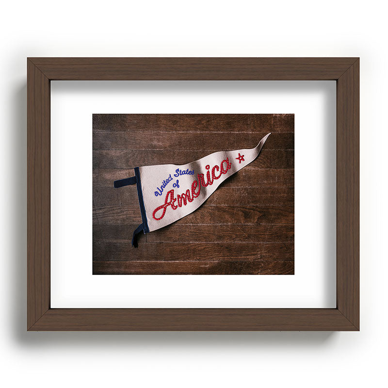 DENY Designs USA Stitched Pennant Recessed Framing Rectangle