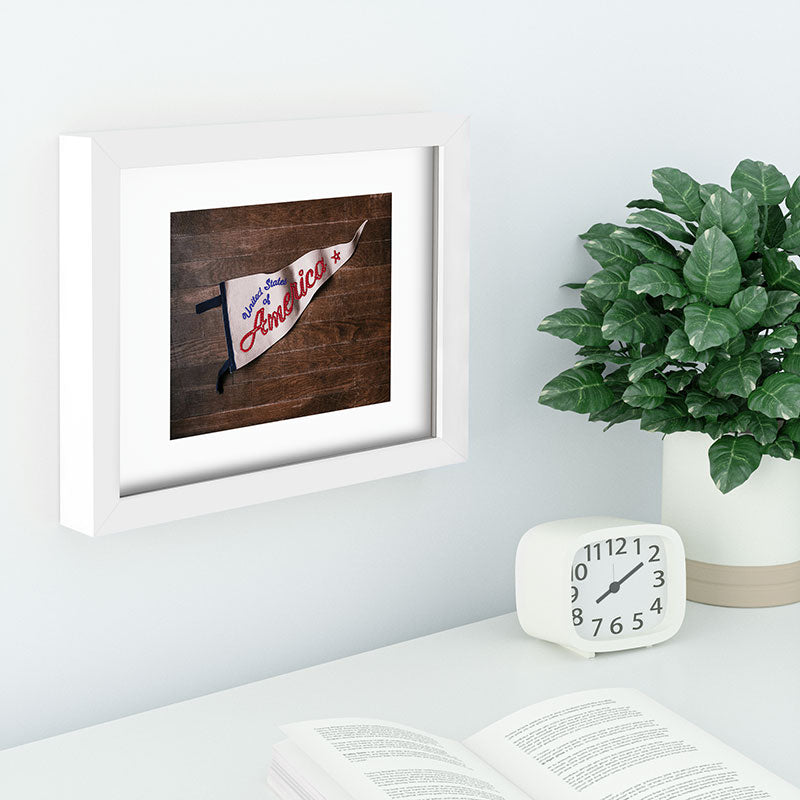 DENY Designs USA Stitched Pennant Recessed Framing Rectangle