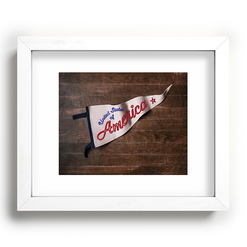 DENY Designs USA Stitched Pennant Recessed Framing Rectangle