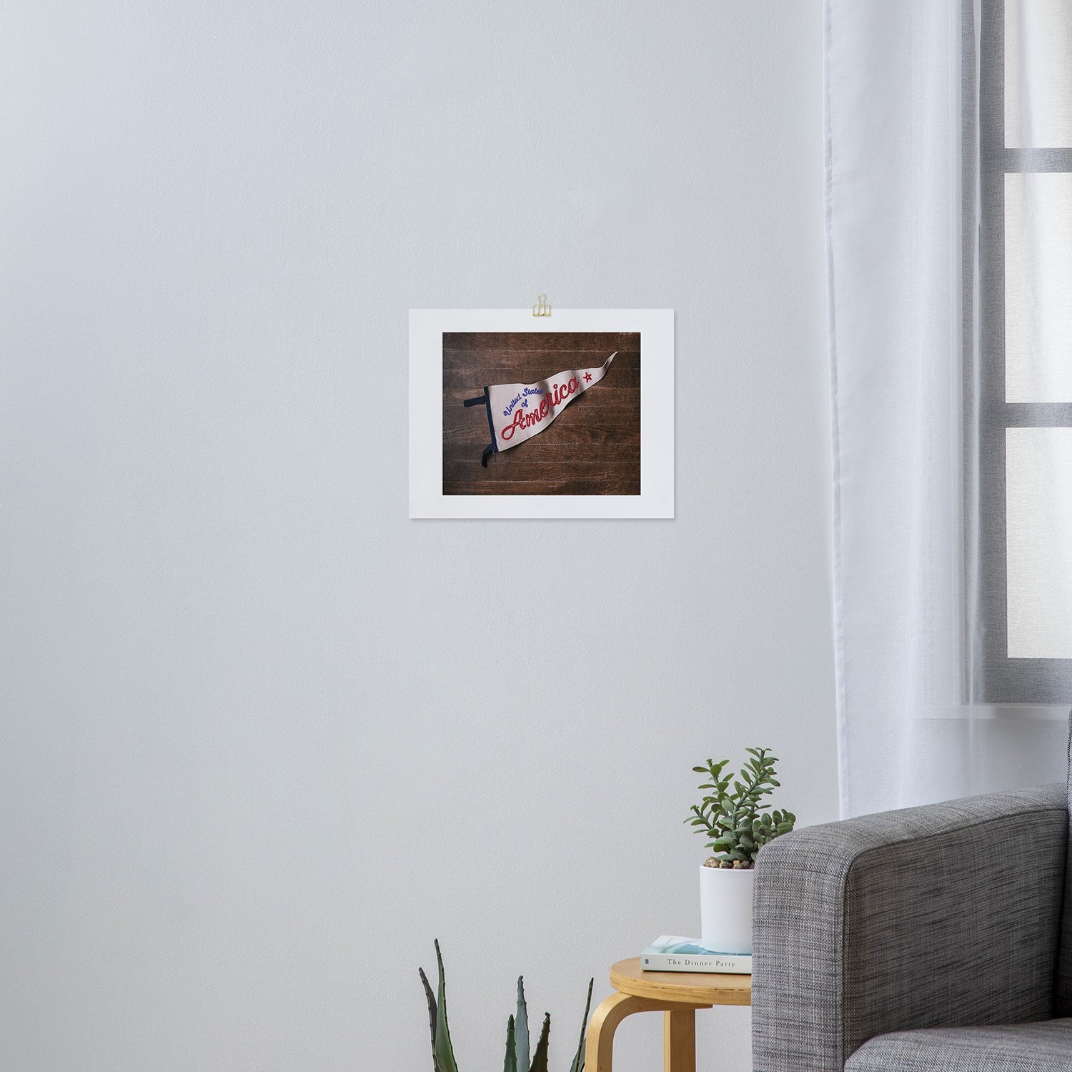 DENY Designs USA Stitched Pennant Art Print
