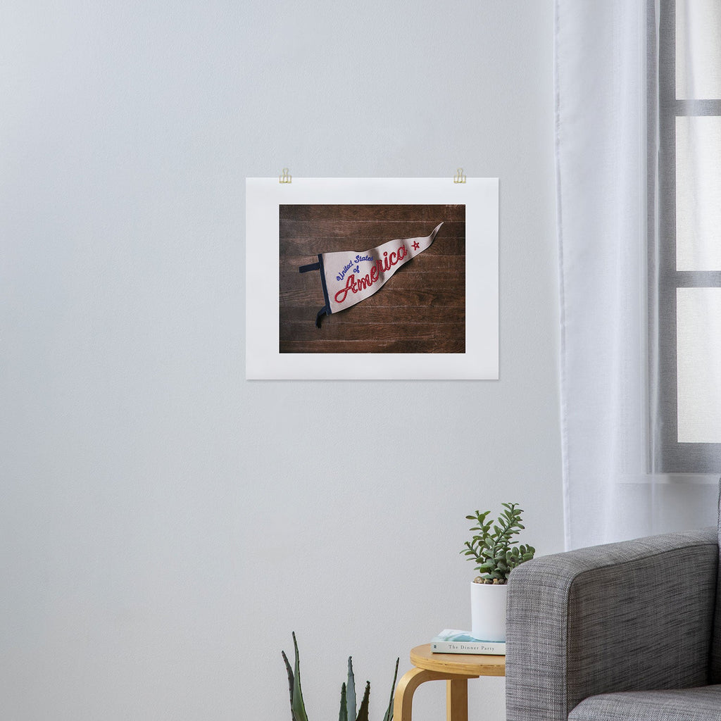 DENY Designs USA Stitched Pennant Art Print