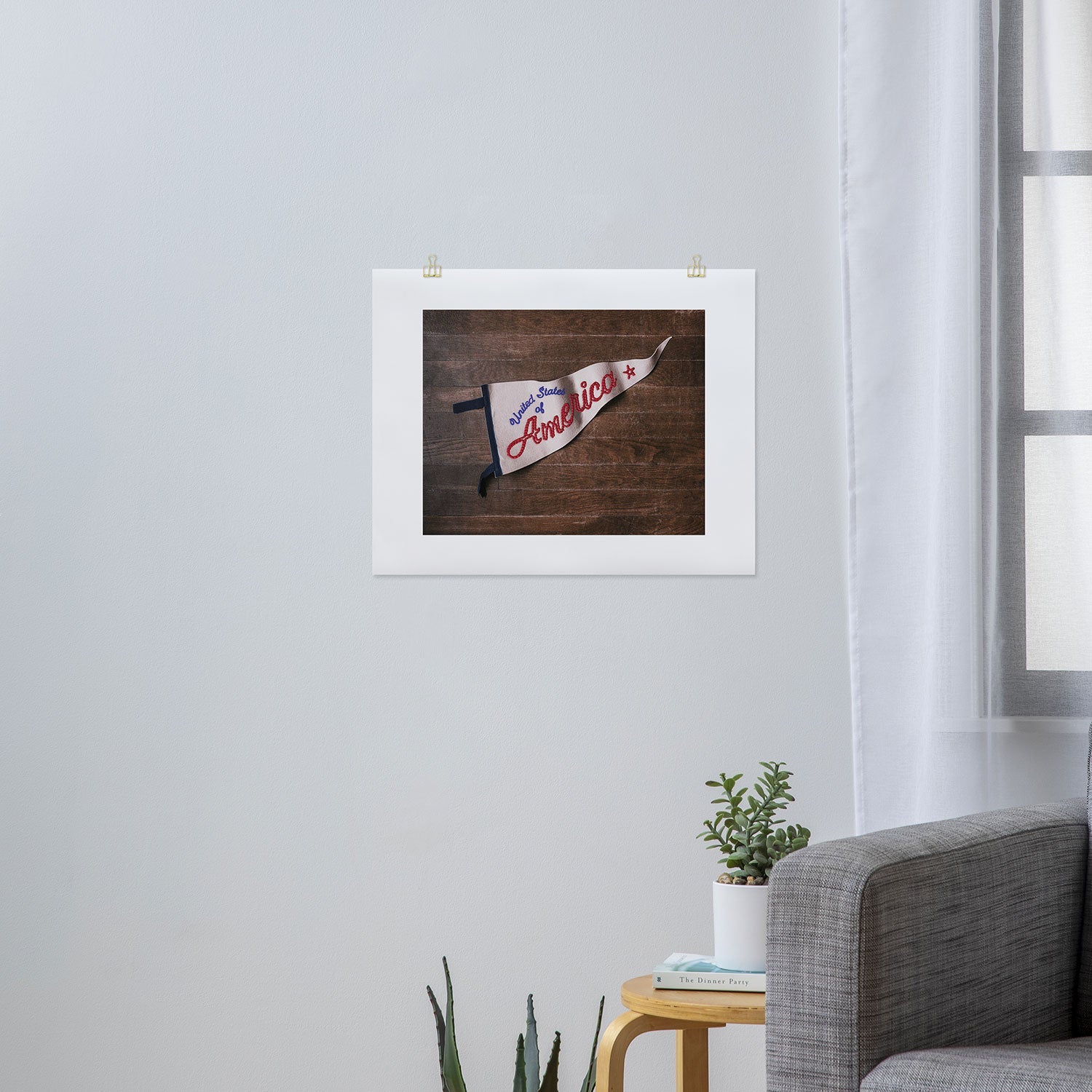 DENY Designs USA Stitched Pennant Art Print