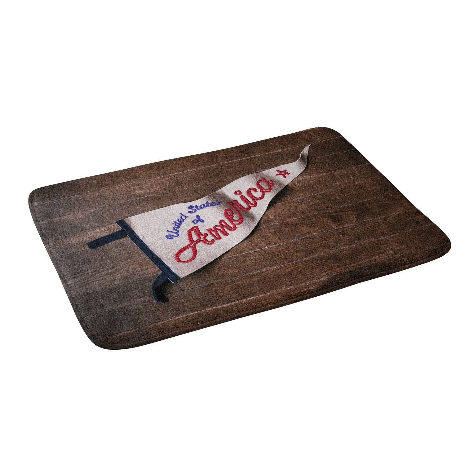 DENY Designs USA Stitched Pennant Memory Foam Bath Mat