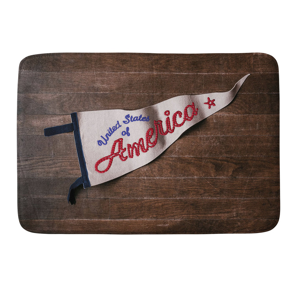 DENY Designs USA Stitched Pennant Memory Foam Bath Mat