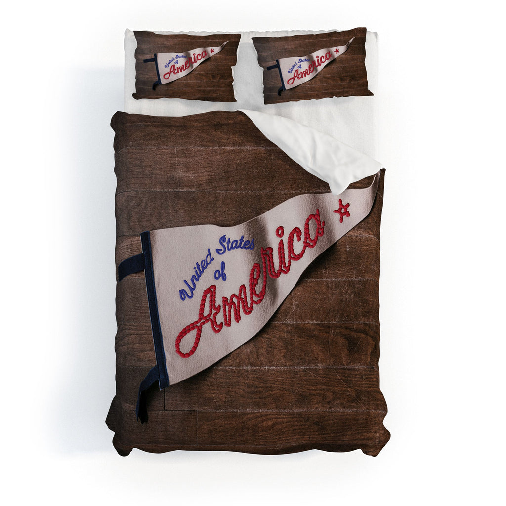 DENY Designs USA Stitched Pennant Duvet Cover