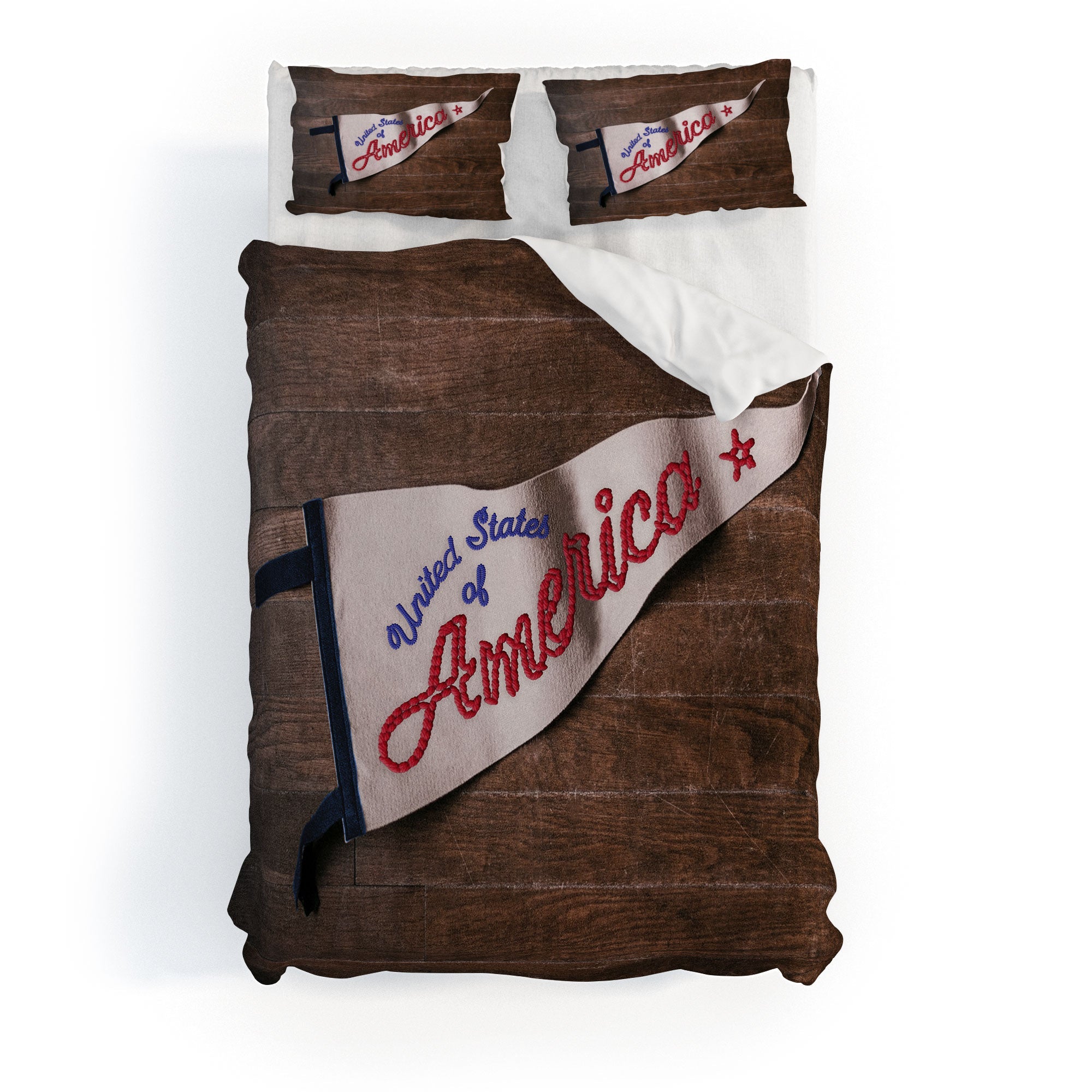 DENY Designs USA Stitched Pennant Duvet Cover