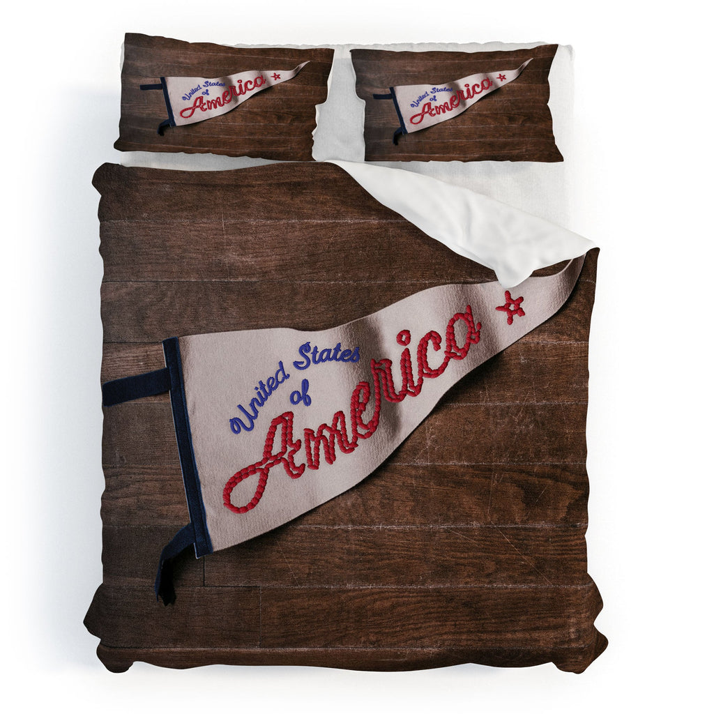 DENY Designs USA Stitched Pennant Duvet Cover