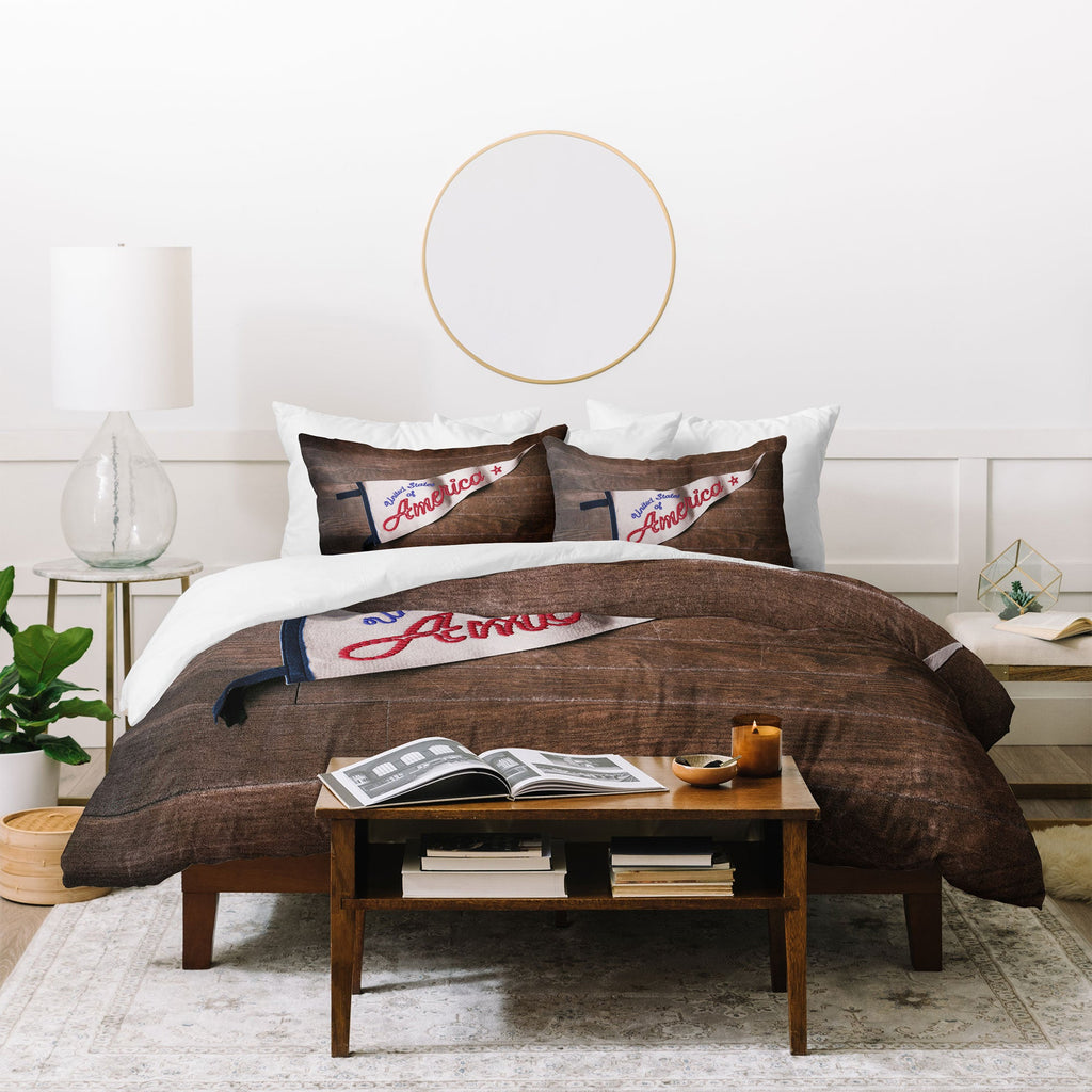 DENY Designs USA Stitched Pennant Duvet Cover