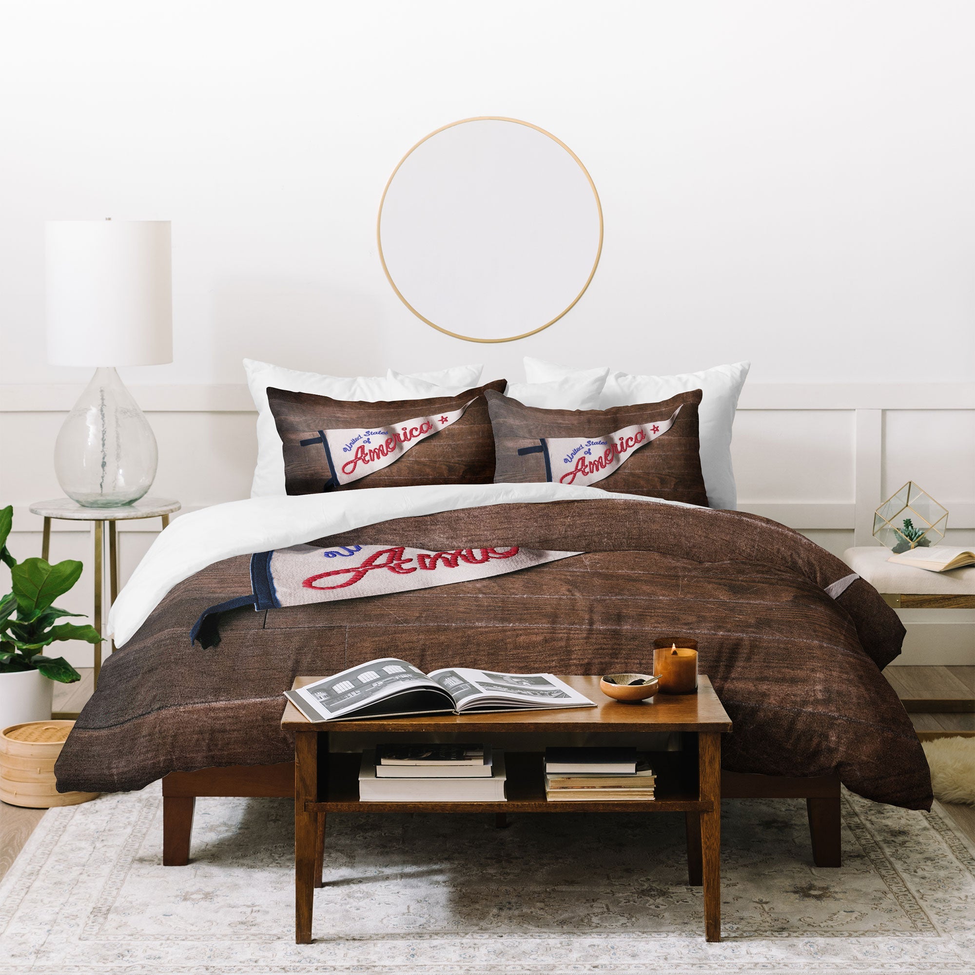 DENY Designs USA Stitched Pennant Duvet Cover