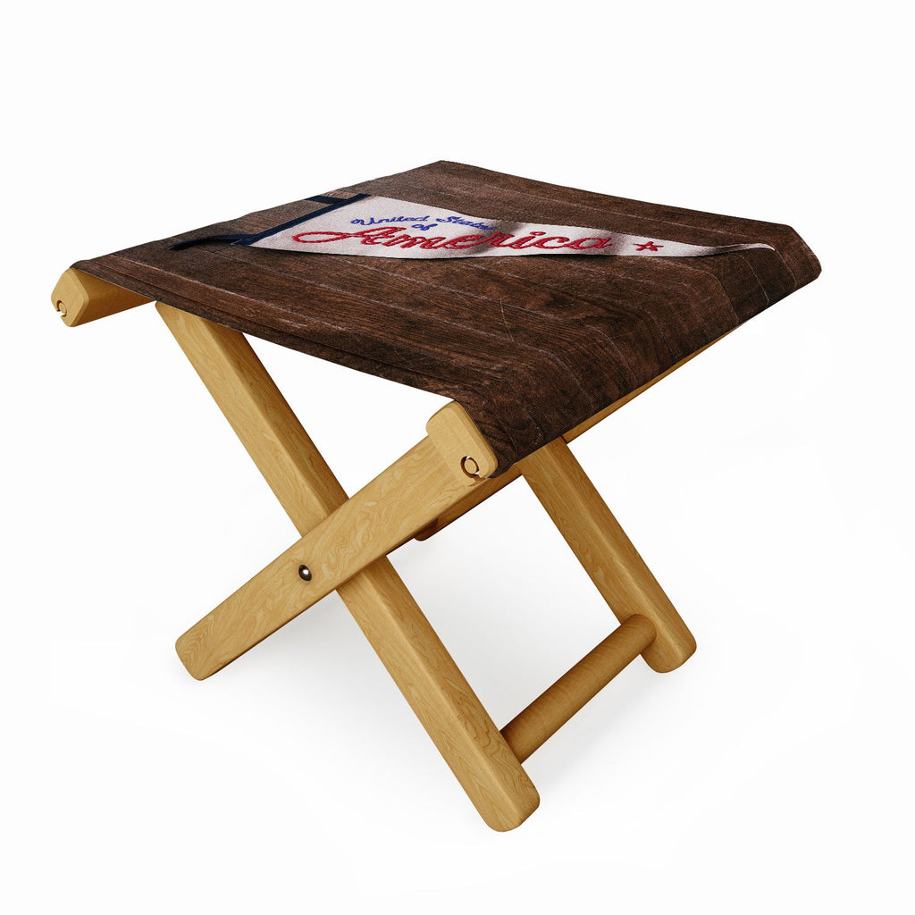DENY Designs USA Stitched Pennant Folding Stool