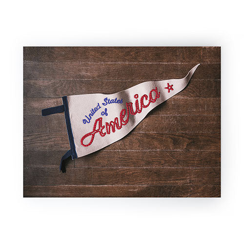 DENY Designs USA Stitched Pennant Mini Art Print