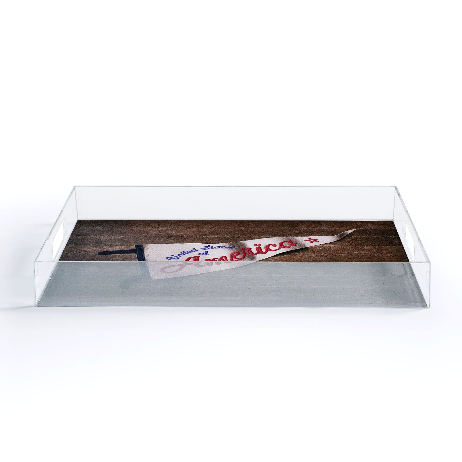 DENY Designs USA Stitched Pennant Acrylic Tray