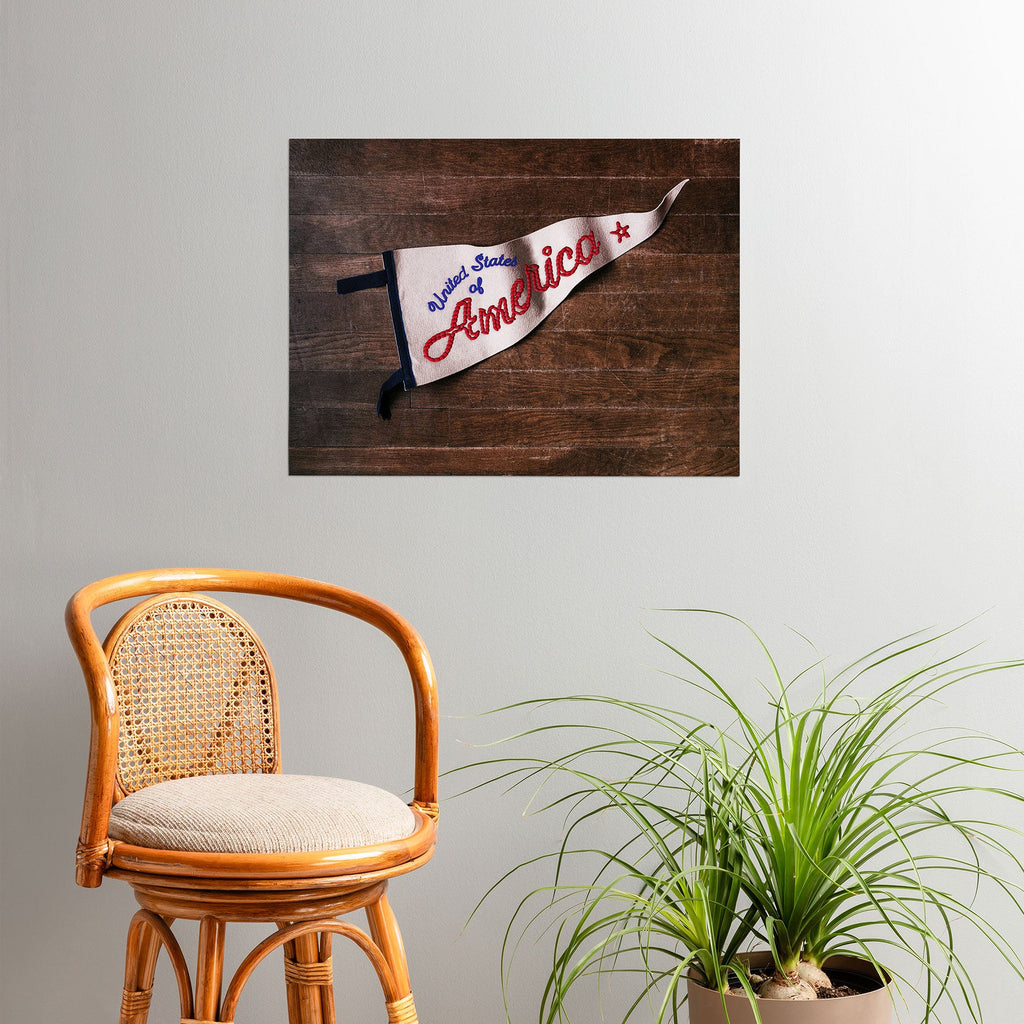 DENY Designs USA Stitched Pennant Poster