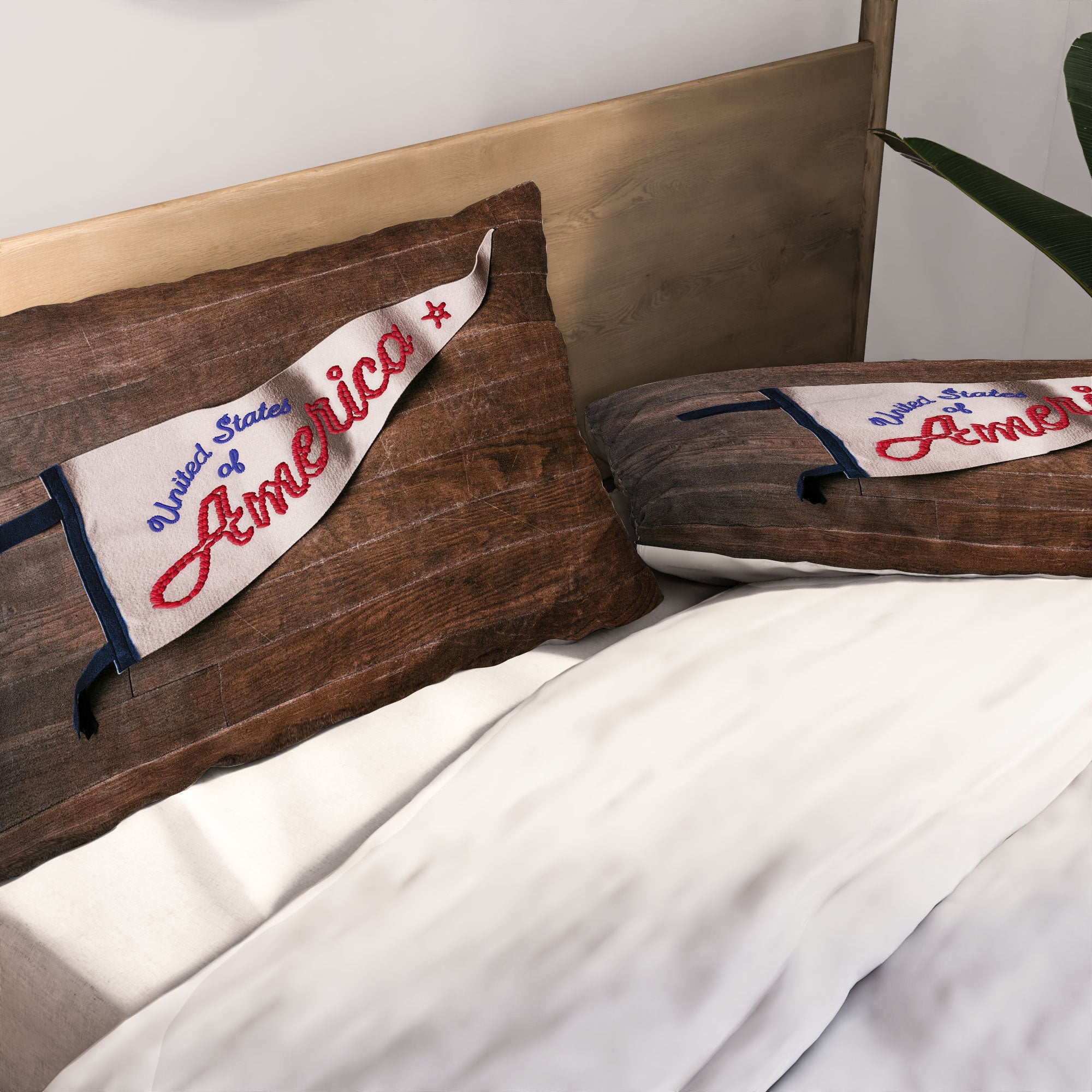 DENY Designs USA Stitched Pennant Pillow Shams
