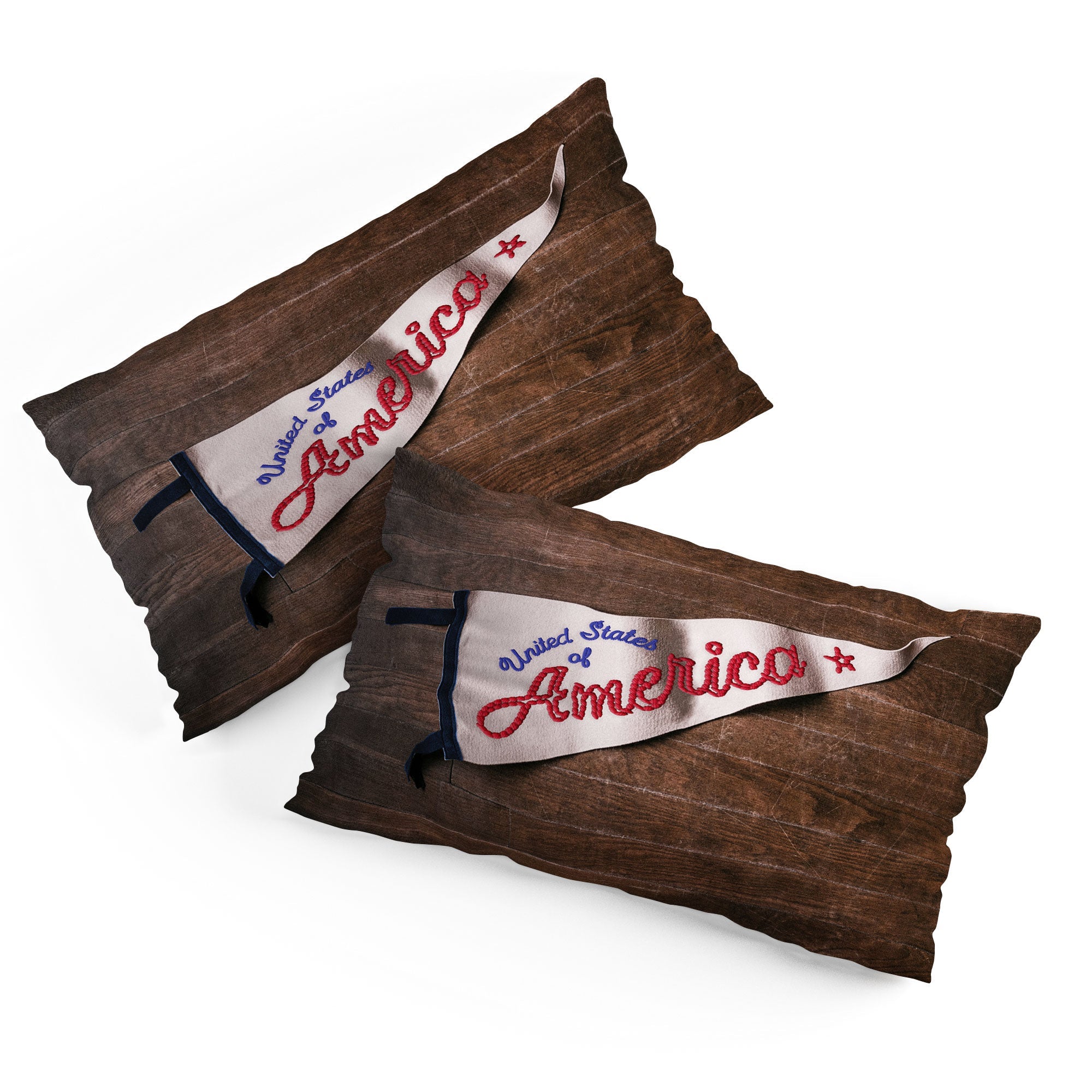 DENY Designs USA Stitched Pennant Pillow Shams