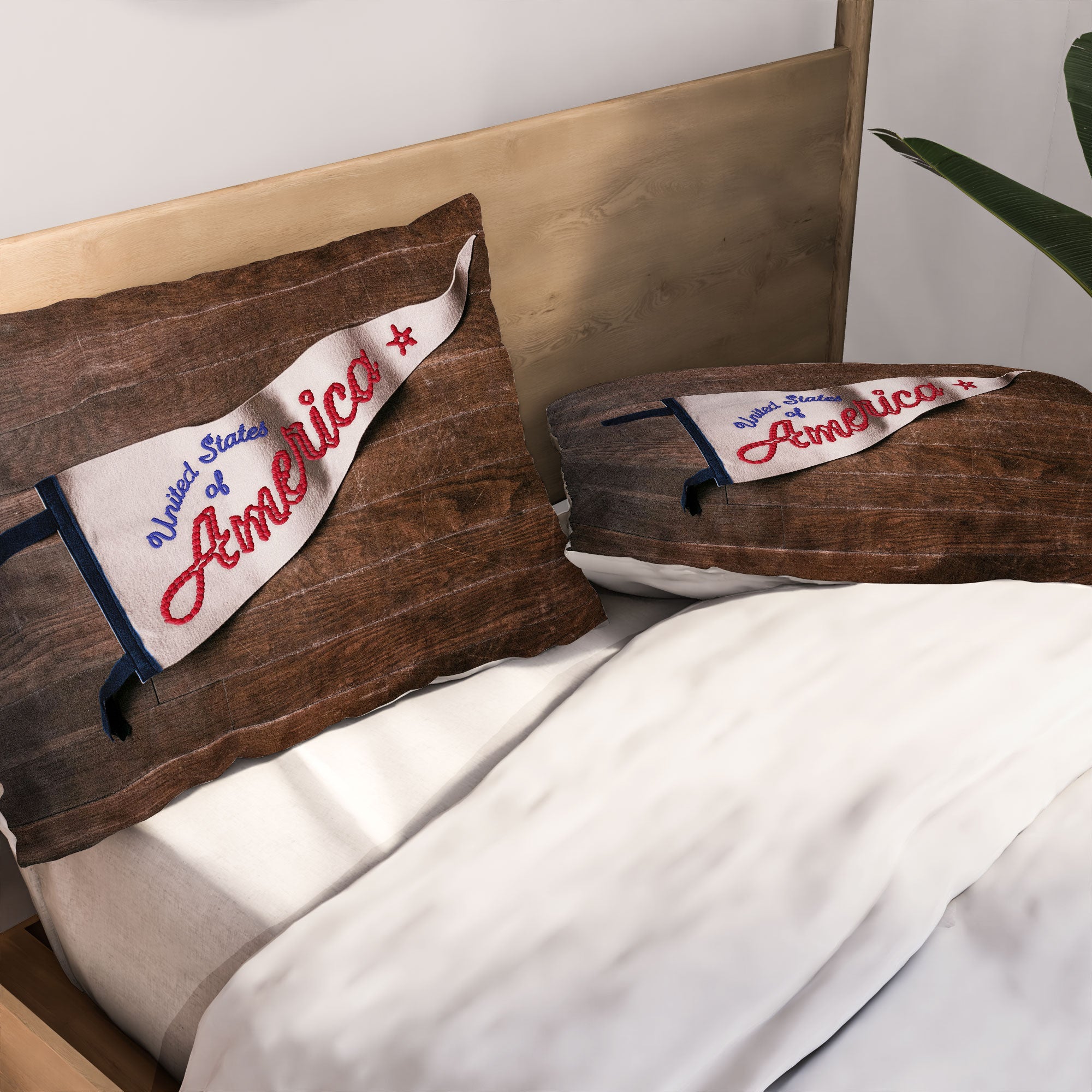 DENY Designs USA Stitched Pennant Pillow Shams
