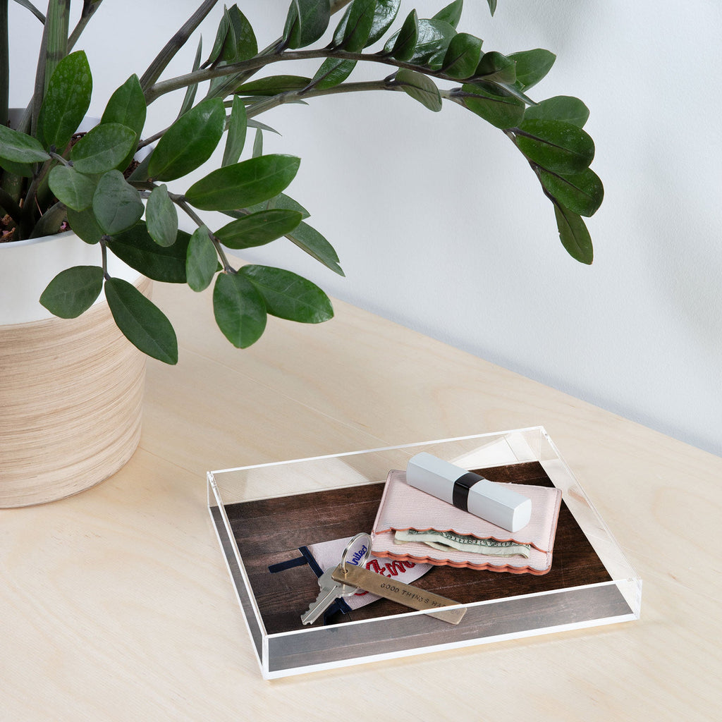 DENY Designs USA Stitched Pennant Acrylic Tray
