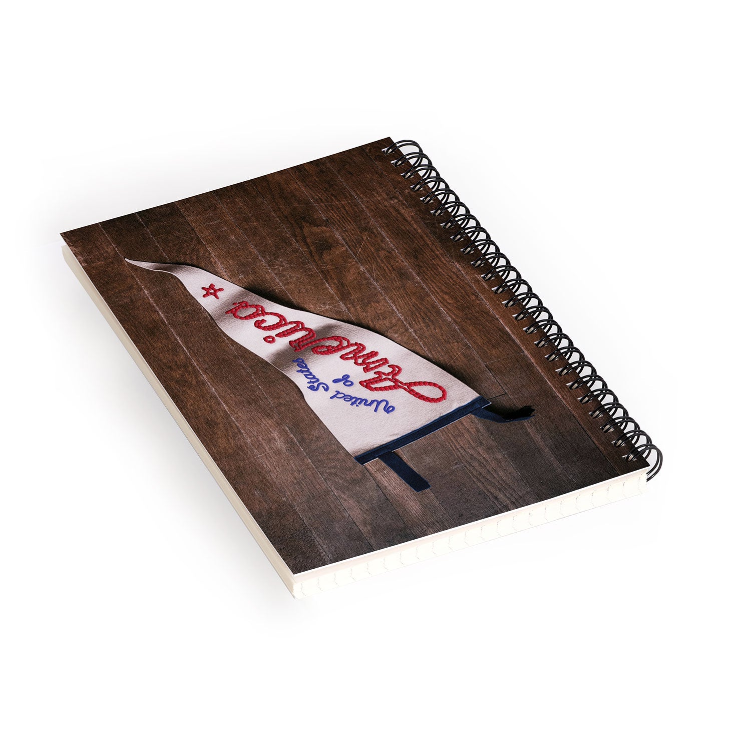DENY Designs USA Stitched Pennant Spiral Notebook