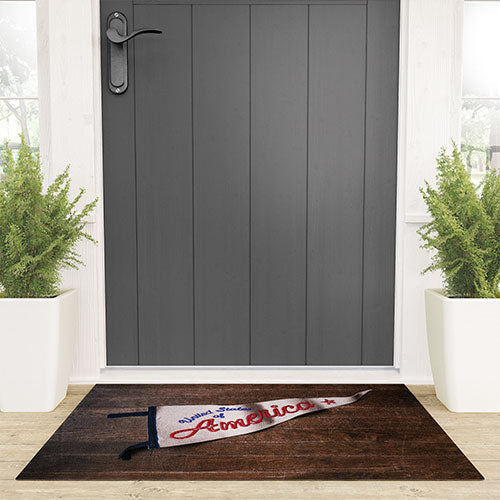 DENY Designs USA Stitched Pennant Welcome Mat