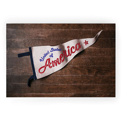 DENY Designs USA Stitched Pennant Welcome Mat