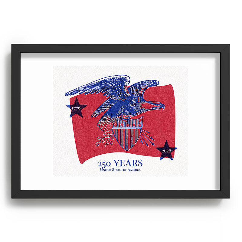 DENY Designs Vintage Eagle Shield Recessed Framing Rectangle