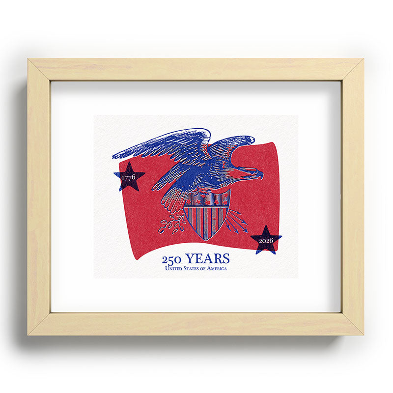 DENY Designs Vintage Eagle Shield Recessed Framing Rectangle