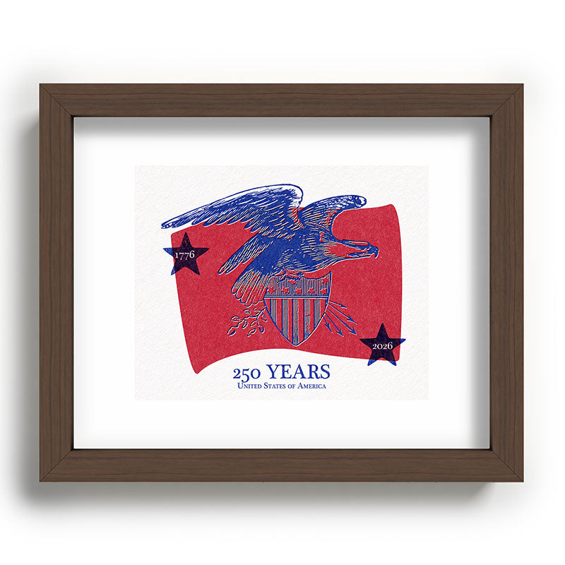 DENY Designs Vintage Eagle Shield Recessed Framing Rectangle