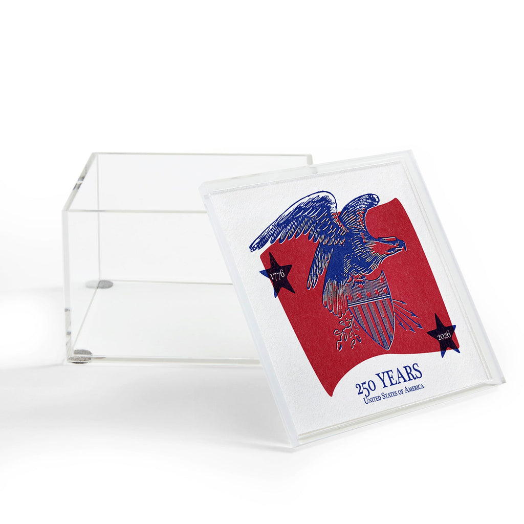 DENY Designs Vintage Eagle Shield Acrylic Box