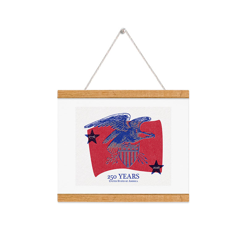 DENY Designs Vintage Eagle Shield Art Print