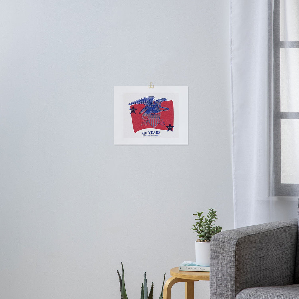 DENY Designs Vintage Eagle Shield Art Print