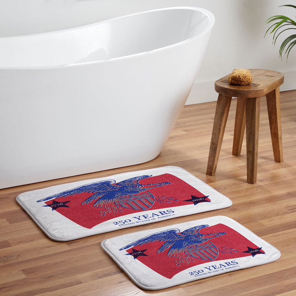 DENY Designs Vintage Eagle Shield Memory Foam Bath Mat