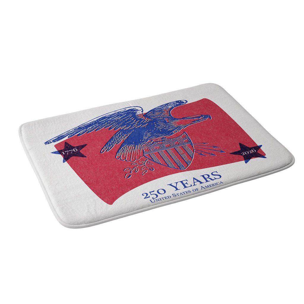 DENY Designs Vintage Eagle Shield Memory Foam Bath Mat