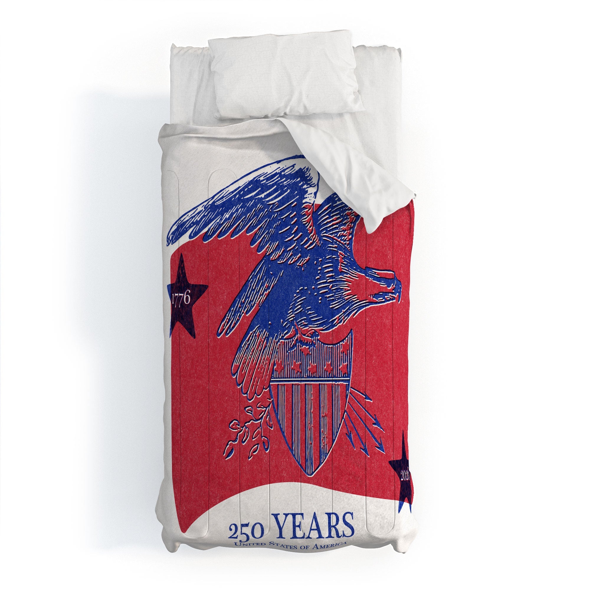 DENY Designs Vintage Eagle Shield Comforter