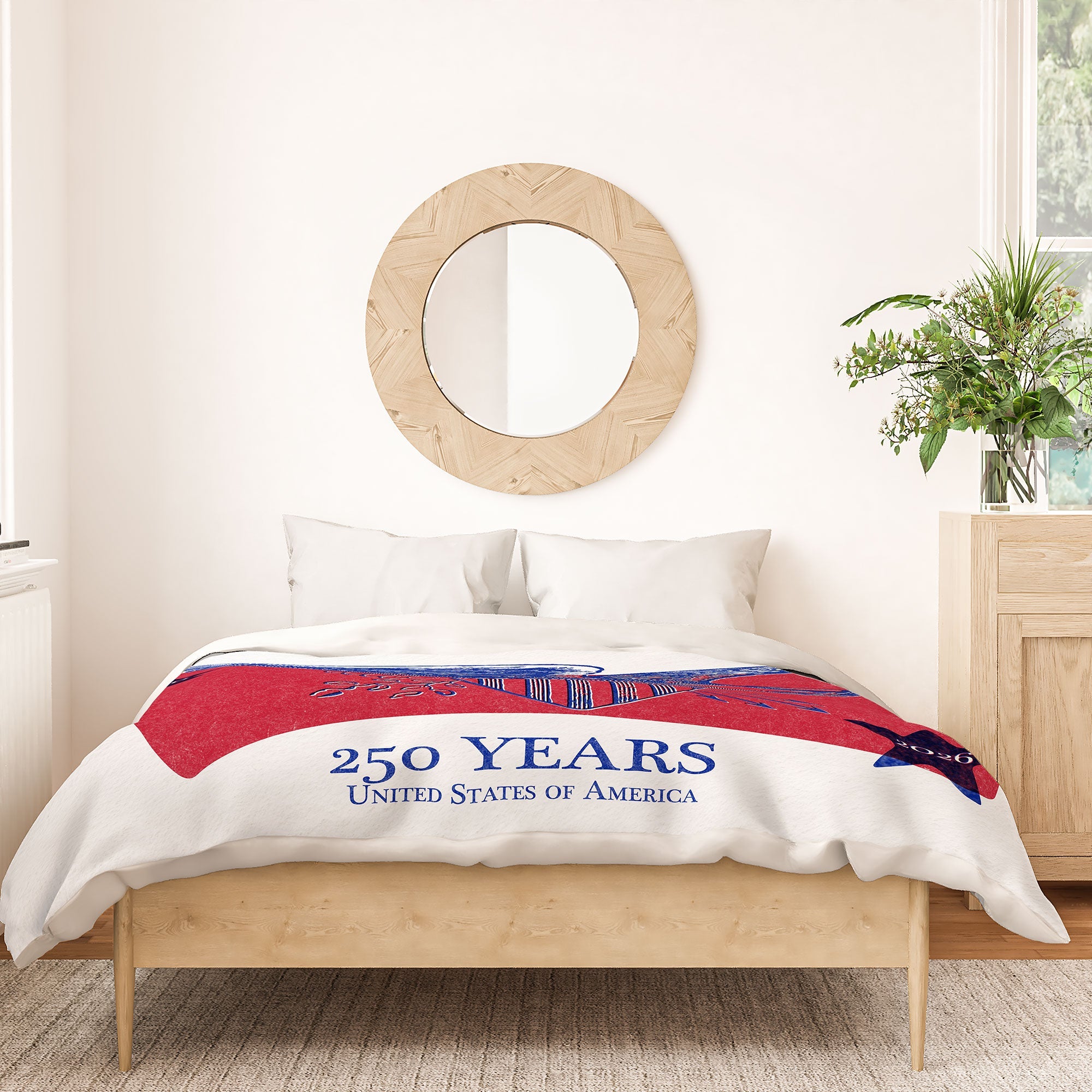 DENY Designs Vintage Eagle Shield Duvet Cover