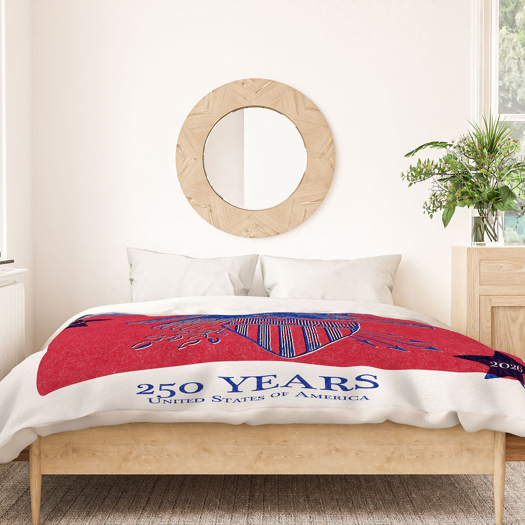 DENY Designs Vintage Eagle Shield Duvet Cover