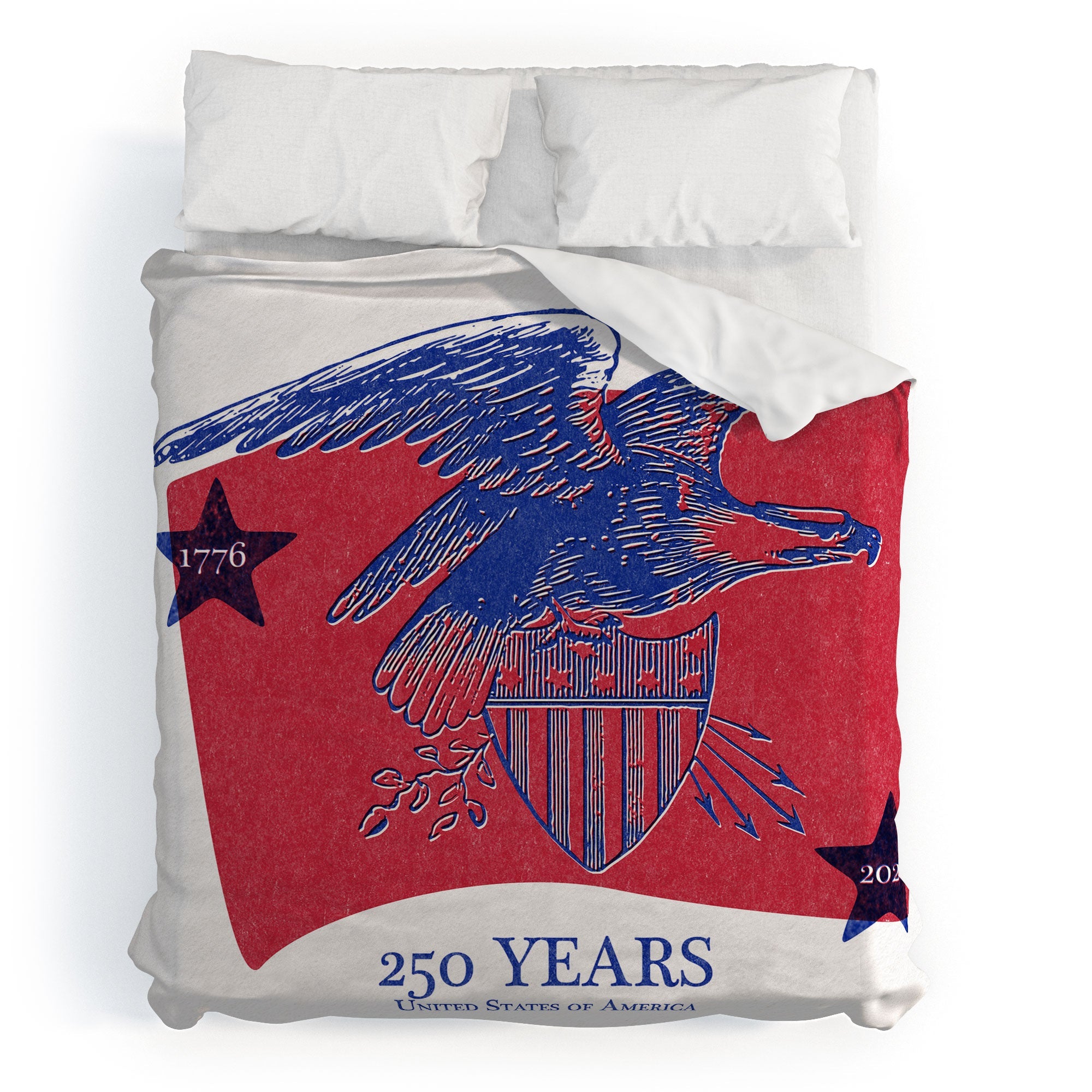 DENY Designs Vintage Eagle Shield Duvet Cover
